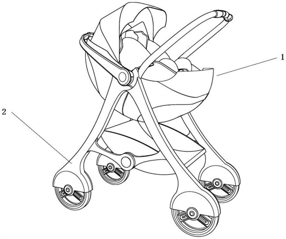 A kind of multifunctional baby trolley