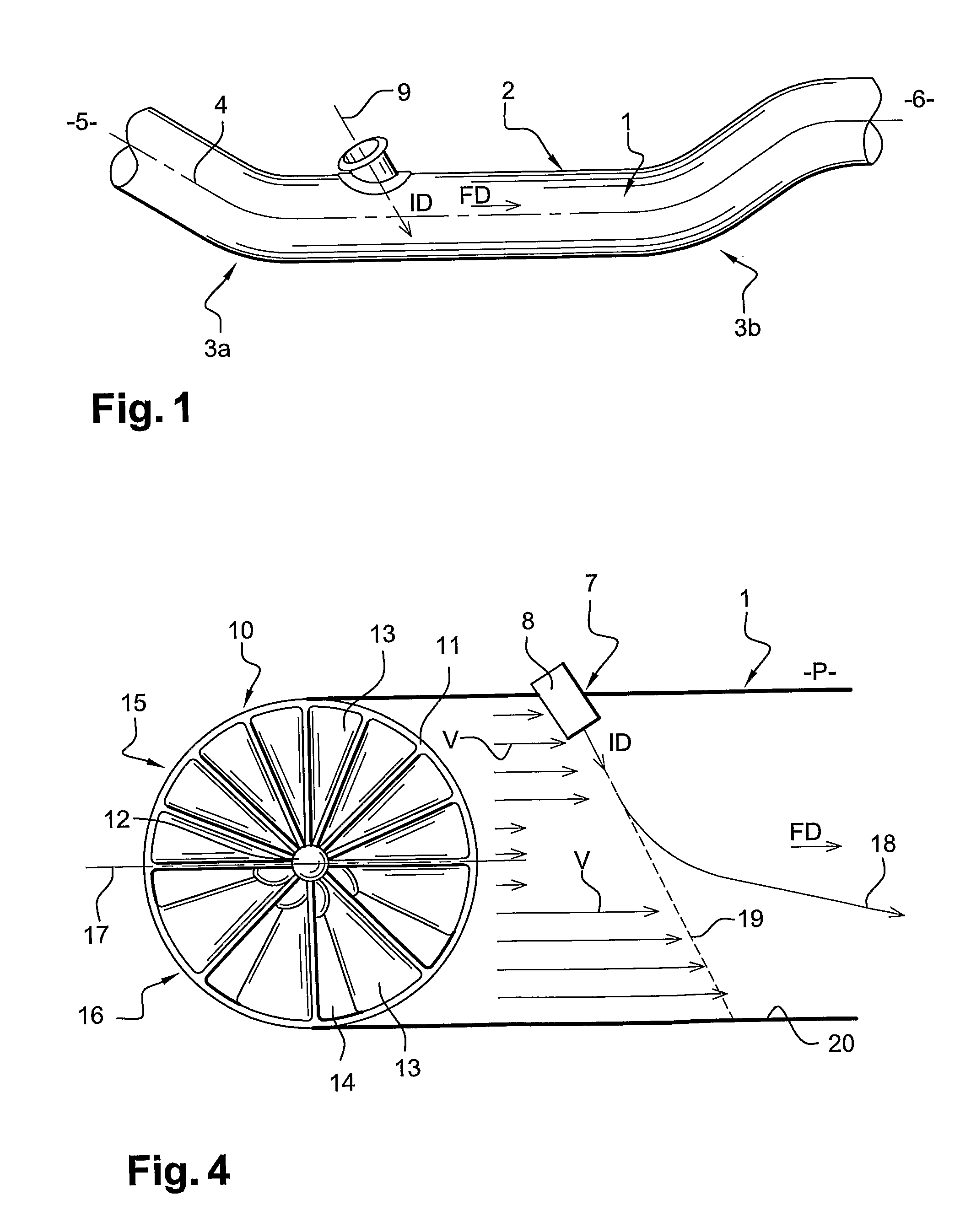 Mixing device in an exhaust gas pipe