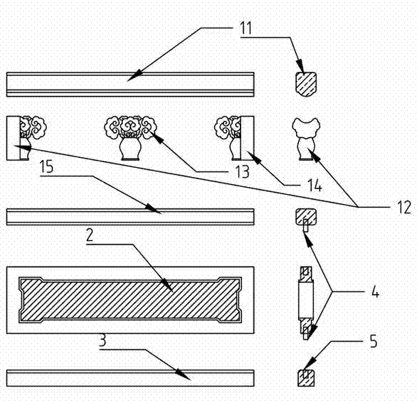 Stone balustrade and making and mounting process thereof