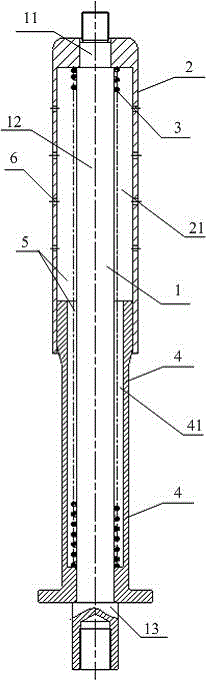Reactor control rod driving wire buffer structure