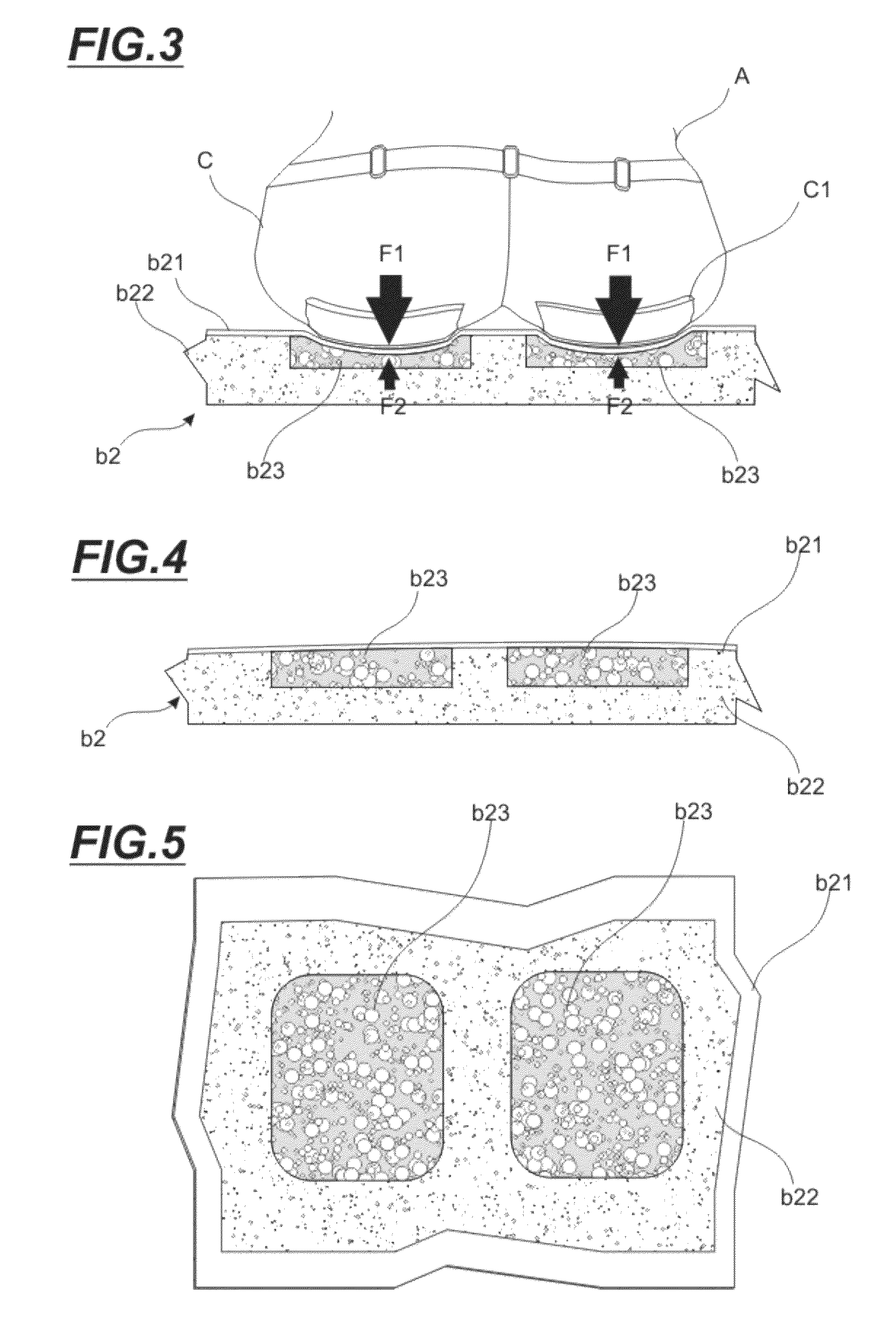 Malleable seat base with differentiated accommodation sectors for protuberant areas applied on seats of furniture destined to accommodating individuals in the seated position