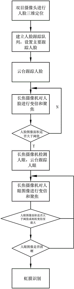 Device for remote iris tracking and acquisition, and method thereof