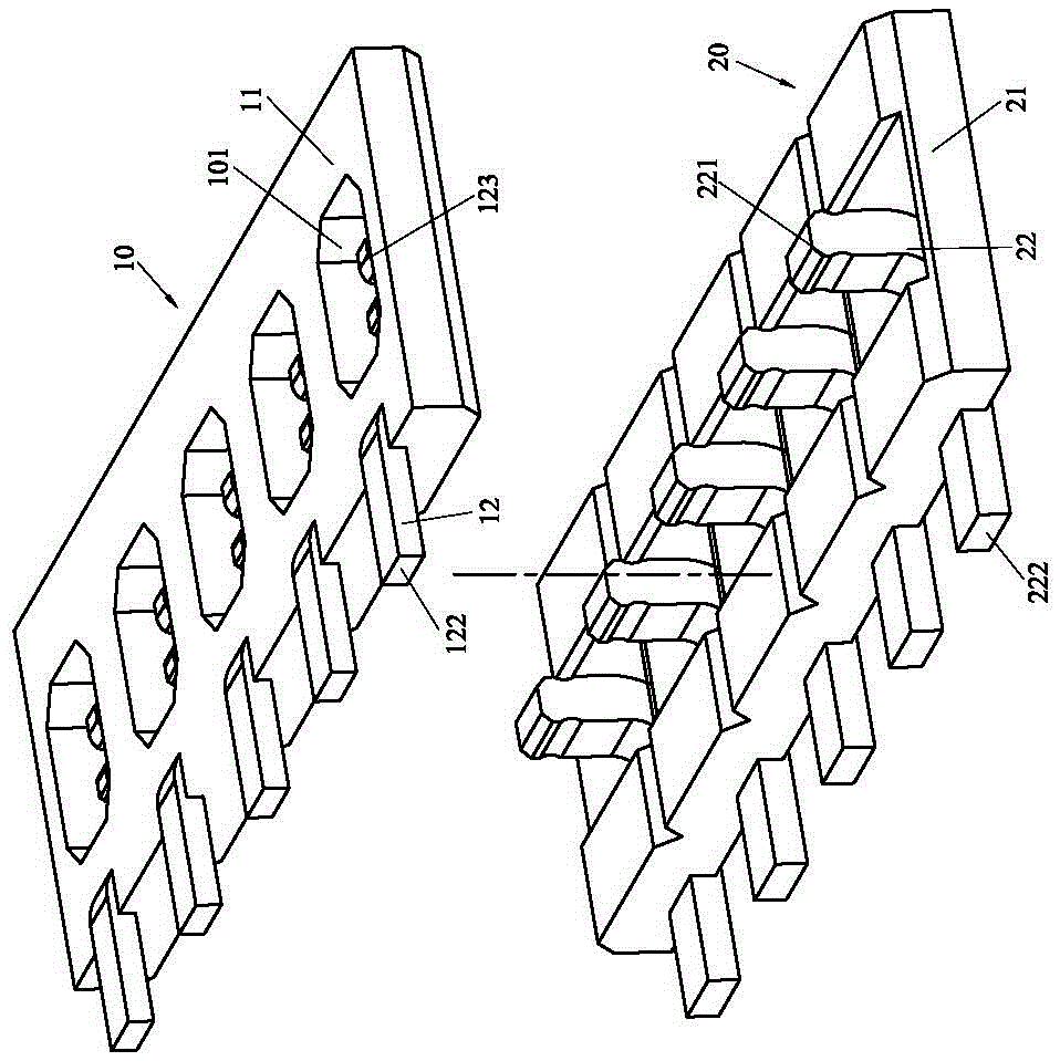 Ultrathin connector combination structure