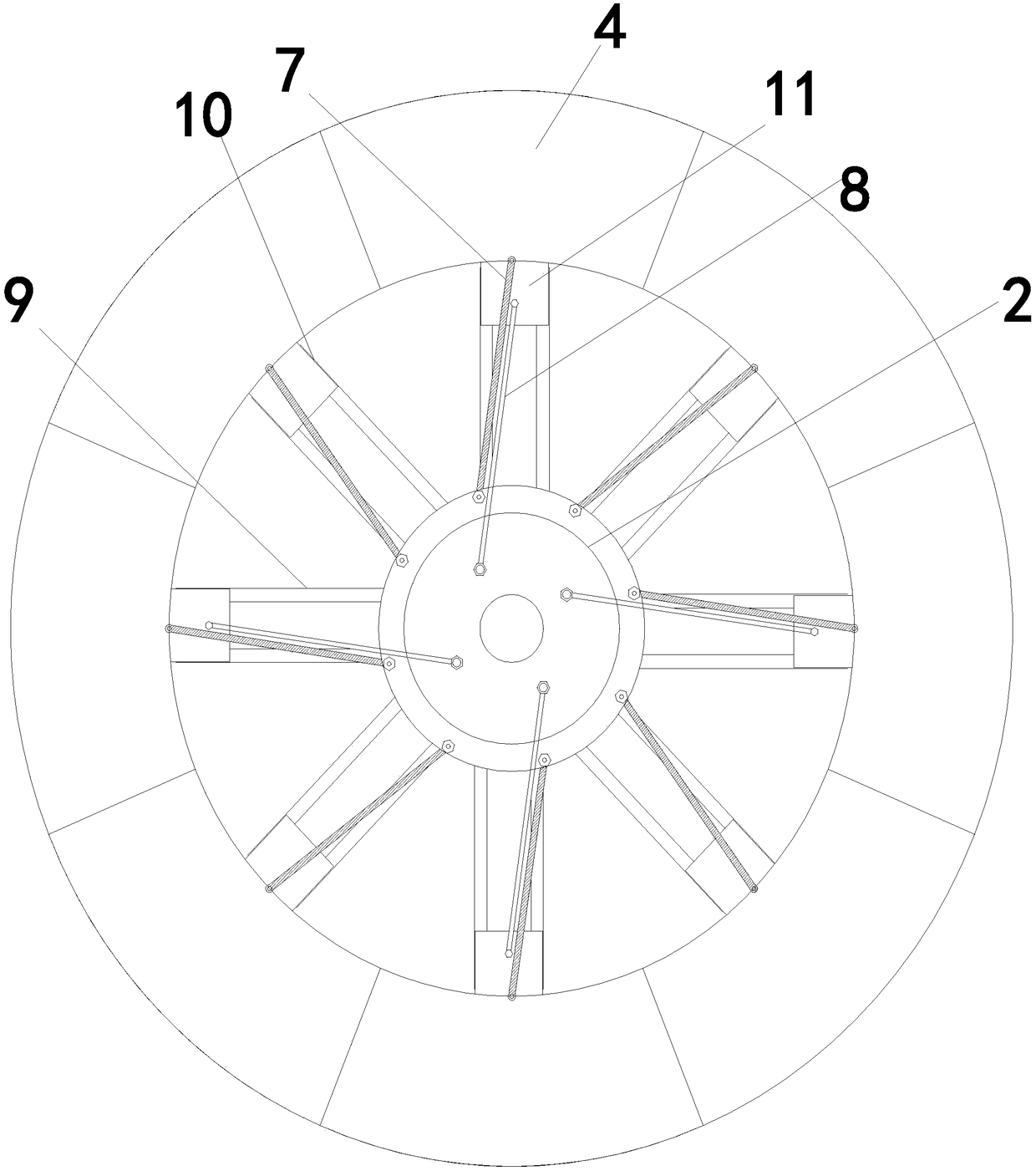 A multi-turntable variable-diameter folding dining table and its realization method