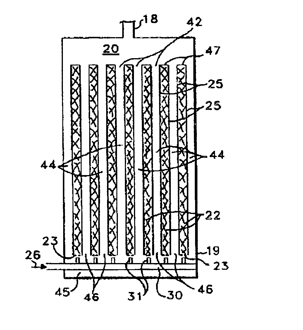 Apparatus using plate arrangement for exothermic reactions