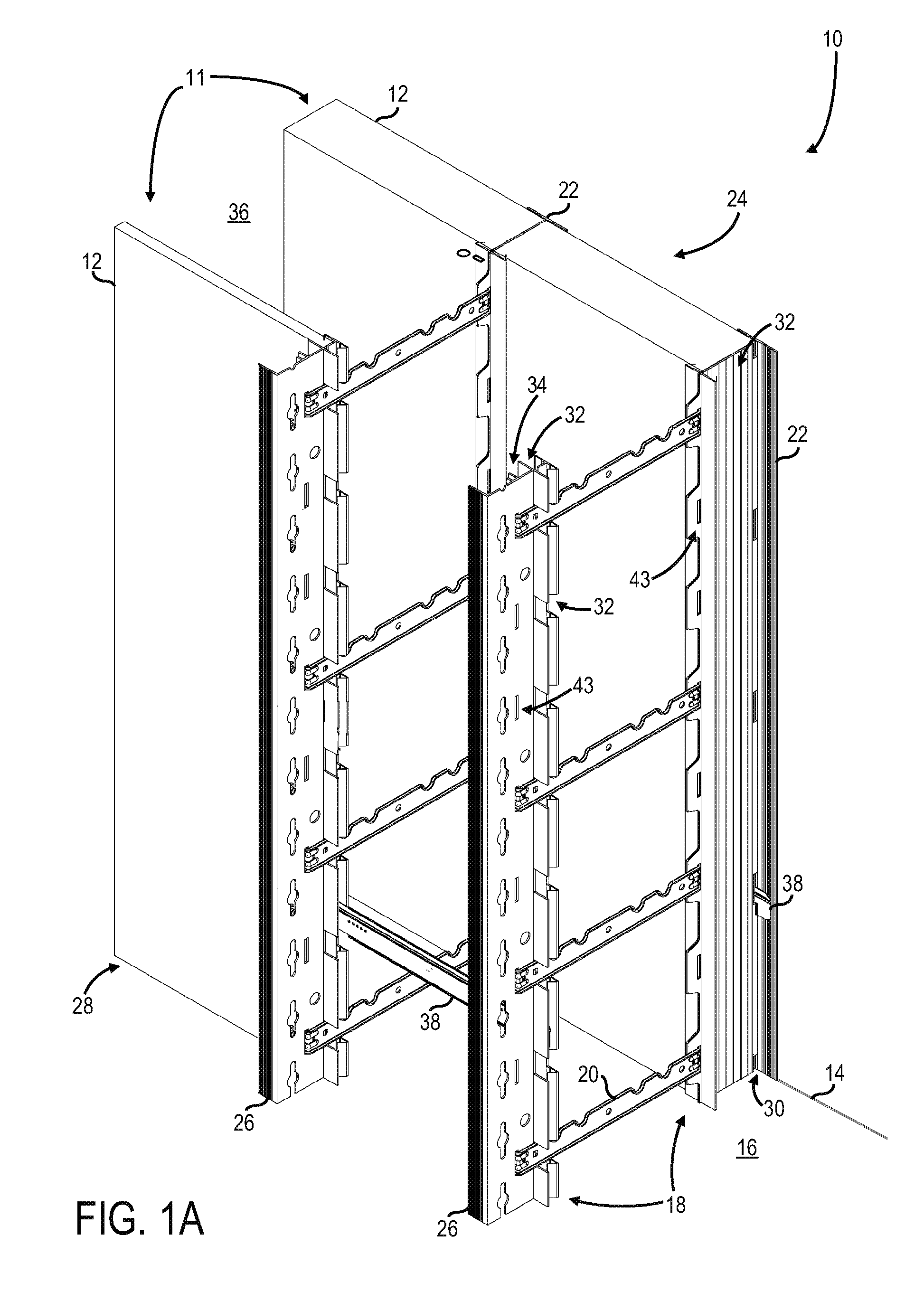 High strength adjustable vertical concrete form