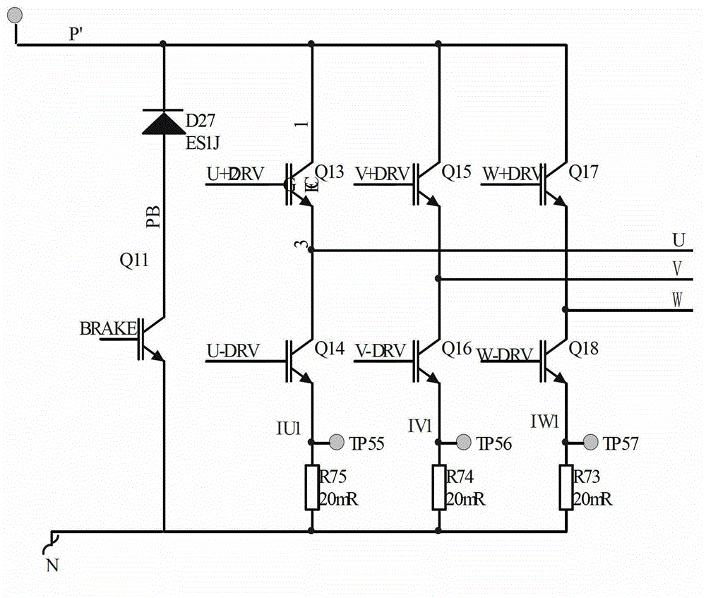 A kind of frequency converter output short-circuit protection circuit and protection method