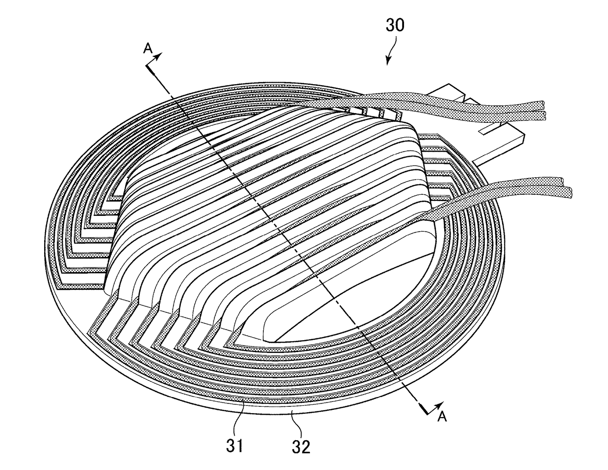 Coil, and magnetic stimulation device using the coil