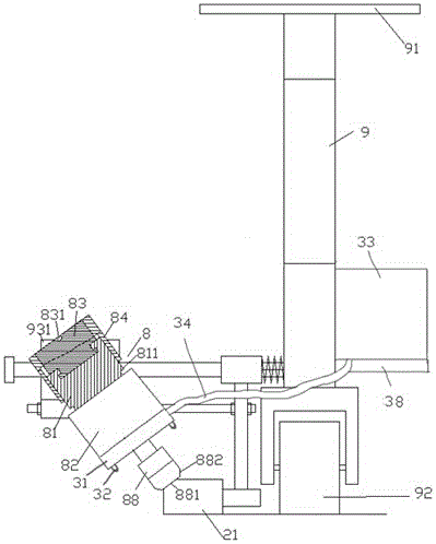 Stable operation and dust-absorbing edge trimming device for curbstone on garden roads and its application method