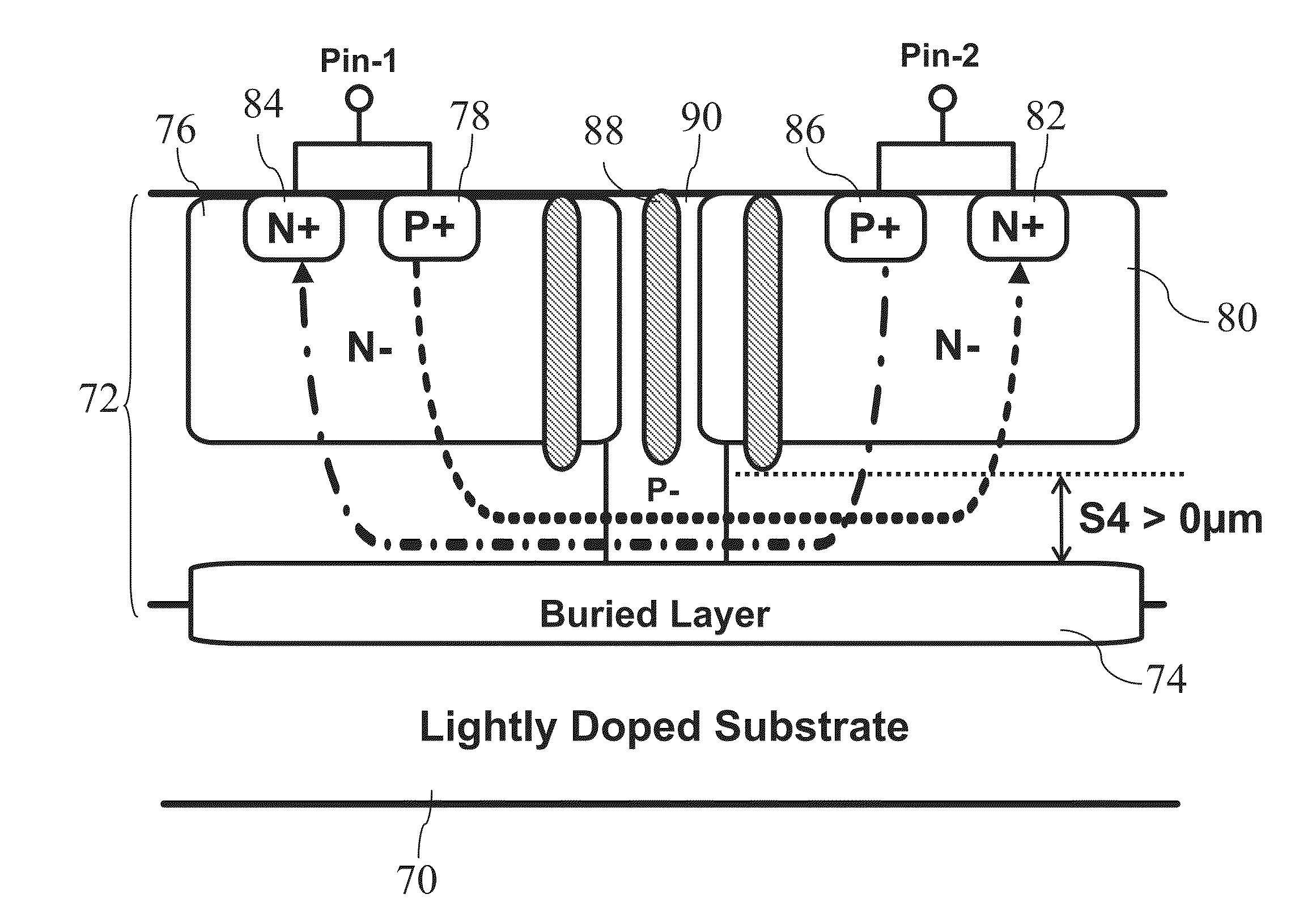 Silicon-controlled-rectifier with adjustable holding voltage