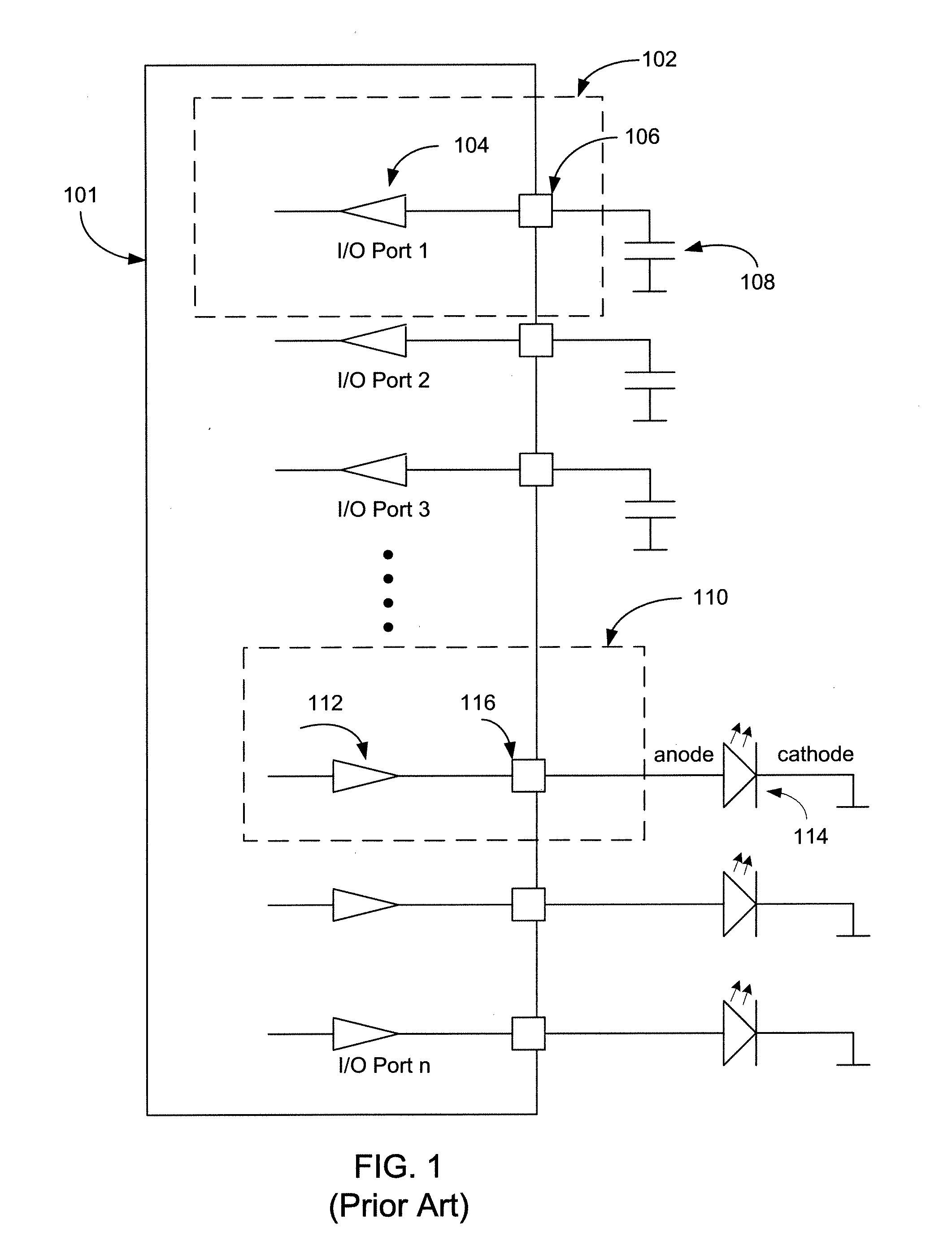 Multiple capacitive (button) sensor with reduced pinout
