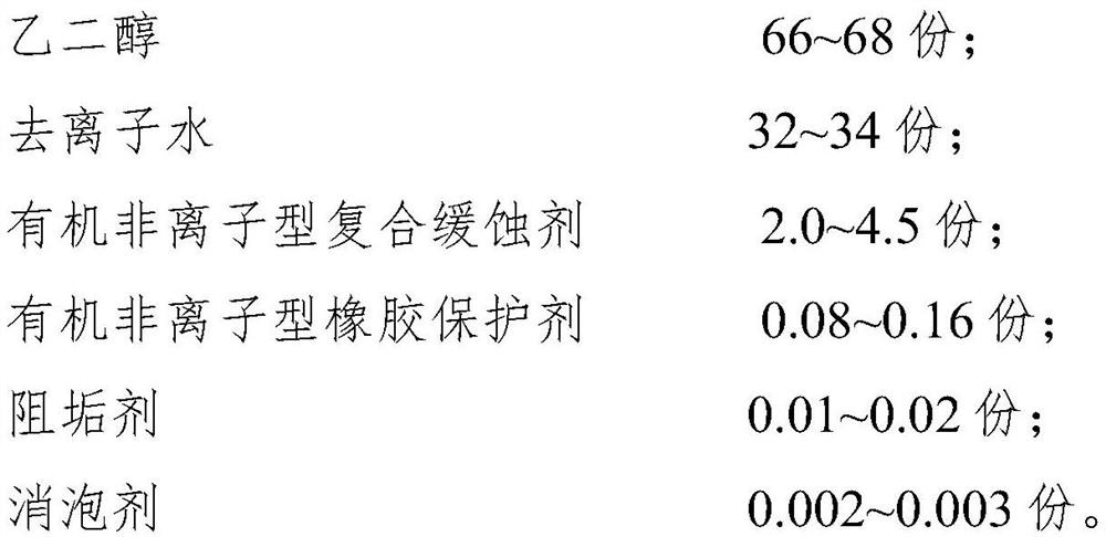 Low-conductivity dielectric cooling liquid for ethylene glycol type phased array radar, and application of low-conductivity dielectric cooling liquid