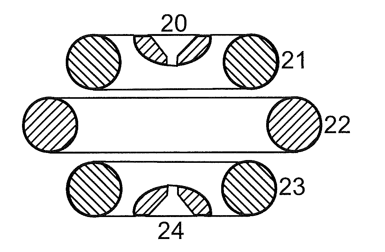 Mass spectrometric ion storage device for different mass ranges
