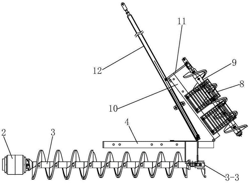 Folding screw conveying mechanism for paver