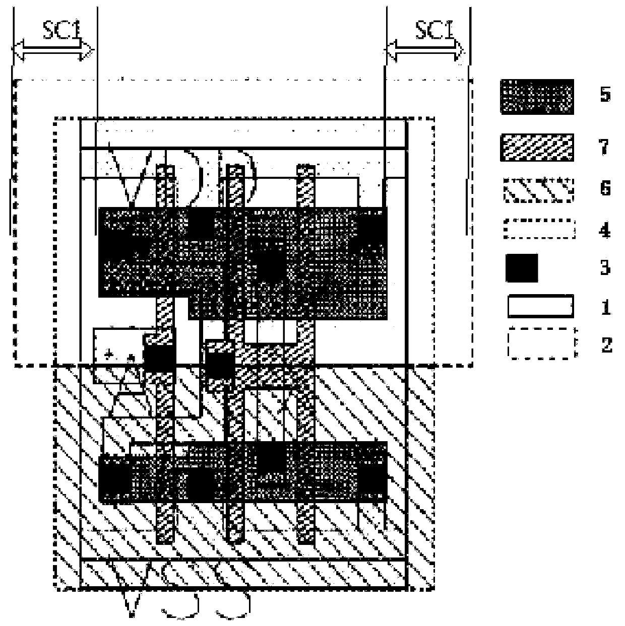 Standard cell library layout design method for reducing WPE effect