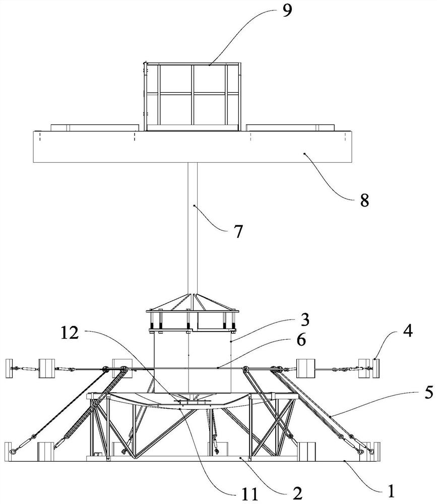 Eddy current tuned mass damper for vibration reduction of fan tower and installation method thereof