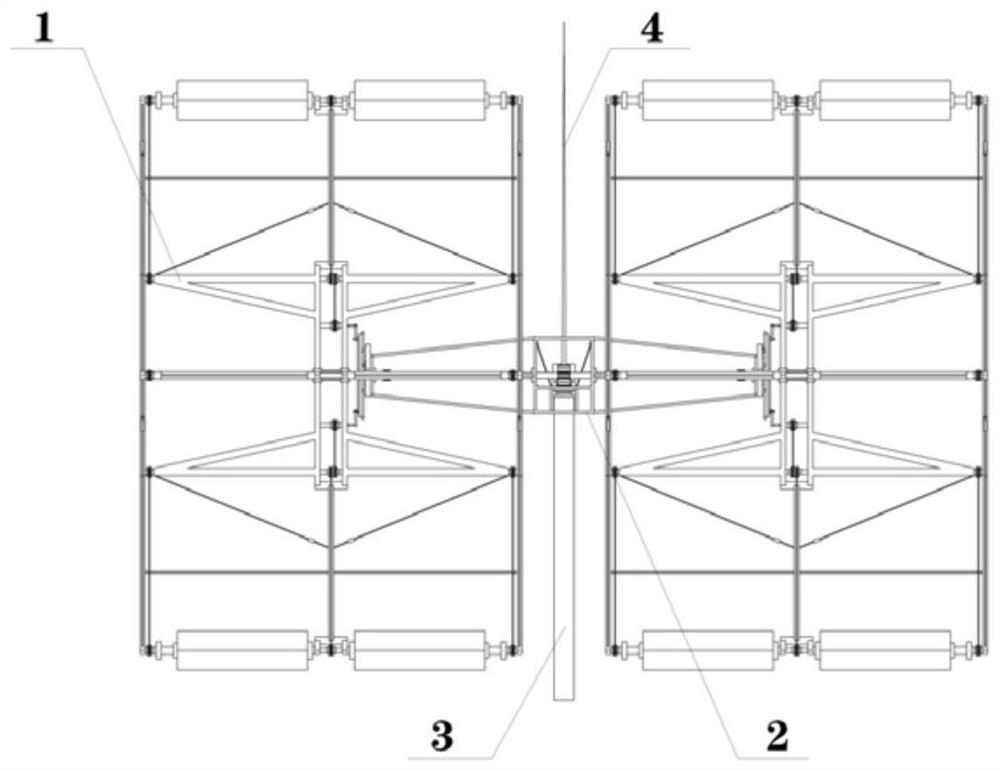 Wheel type variable attack angle lift windmill