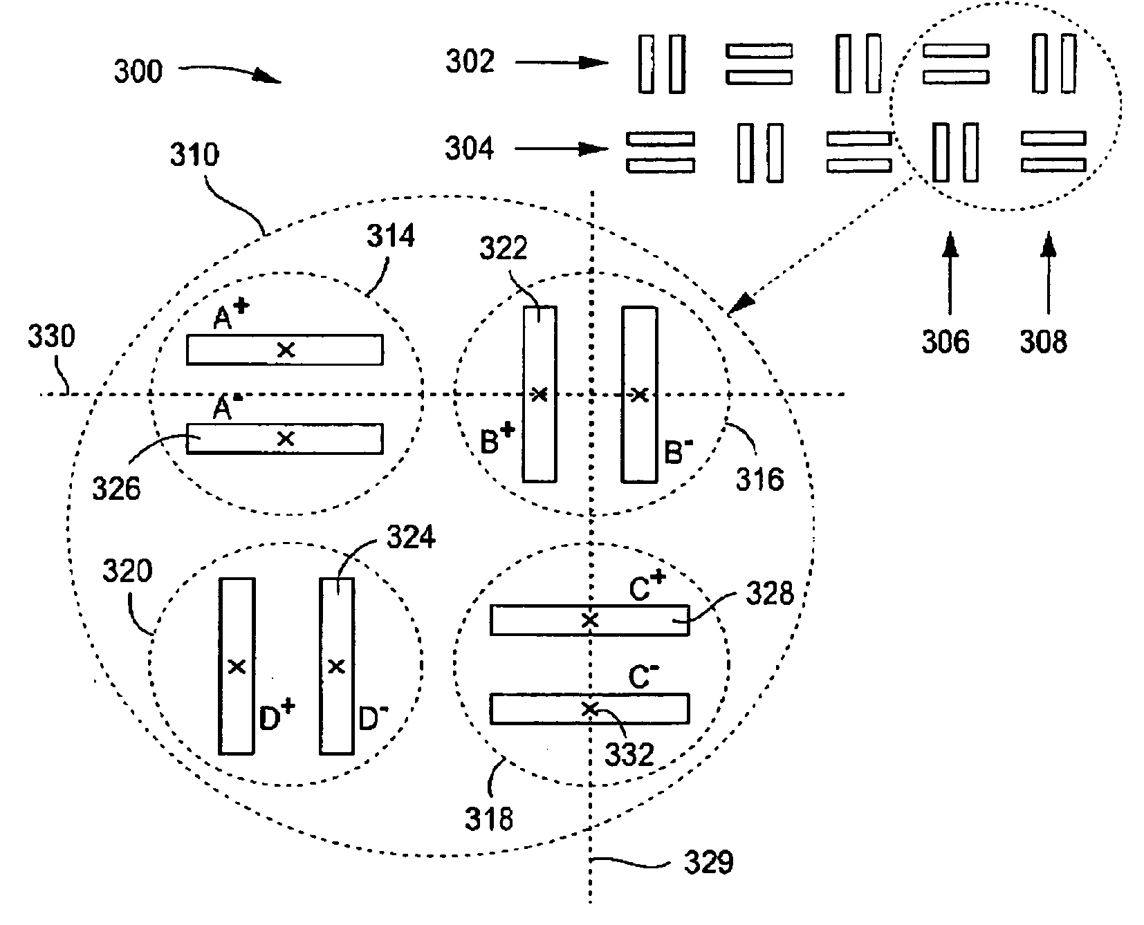 Noise canceling differential connector and footprint