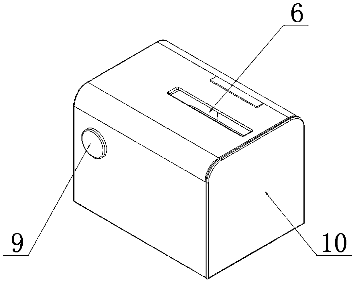 Automatic closing device for rear cabin door of passenger car