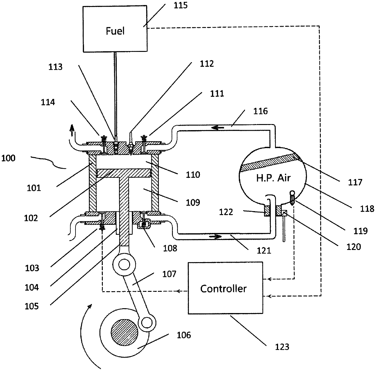 System and method of reciprocating piston engine, multi-fuel piston engine