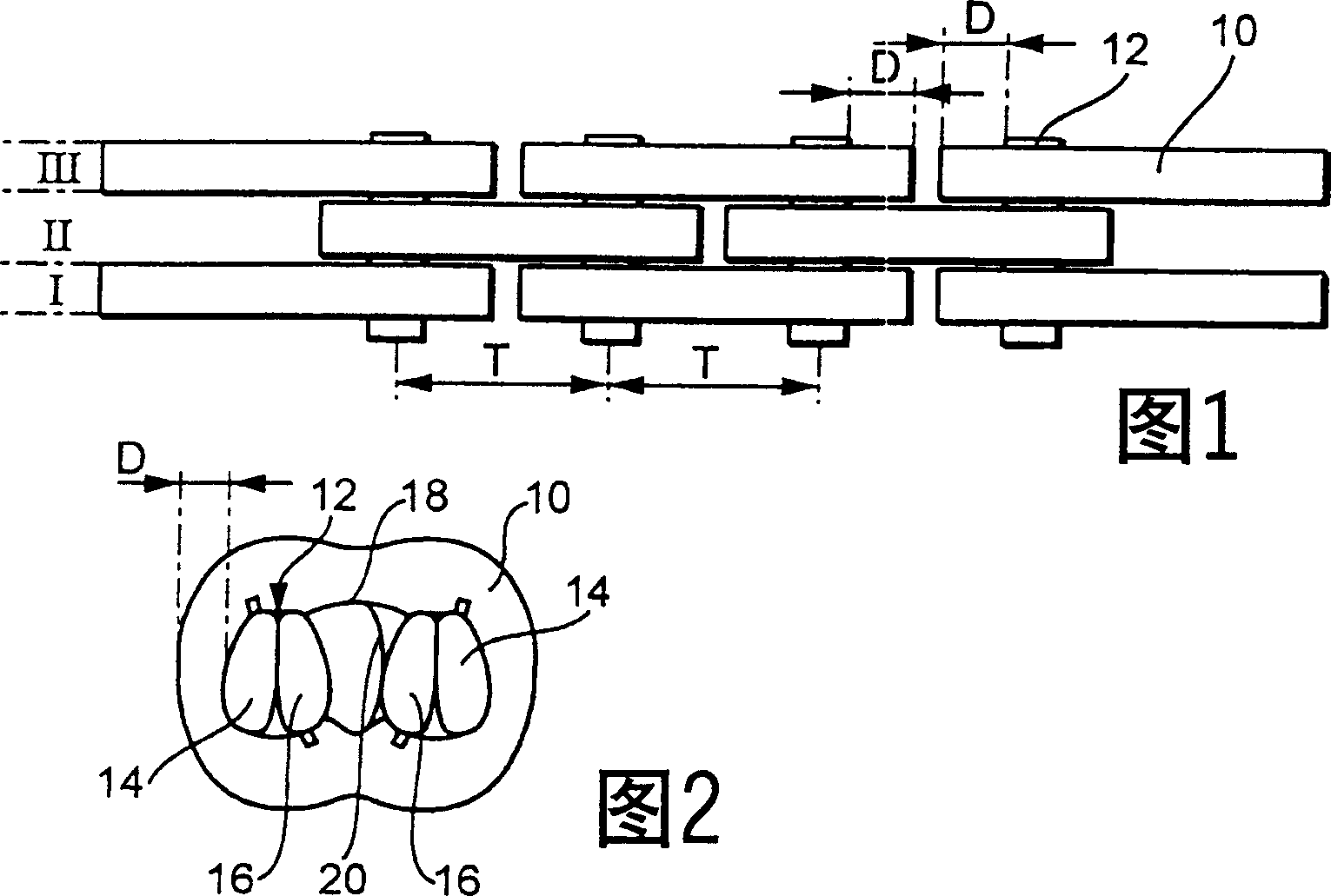Contact piece of plate link chain for conical disc winding contact part driving device and plate link chain