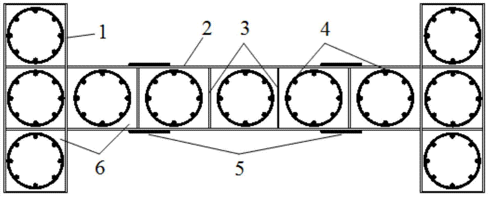 I-shaped steel plate shear wall with built-in round steel reinforcement cages and externally-attached steel plate supports and manufacturing method