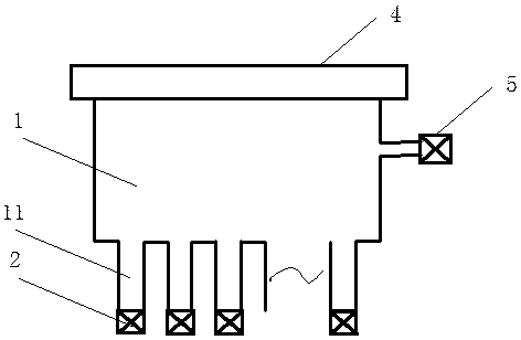 Array type eddy current detection probe with hydraulic adjusting device and detection method thereof