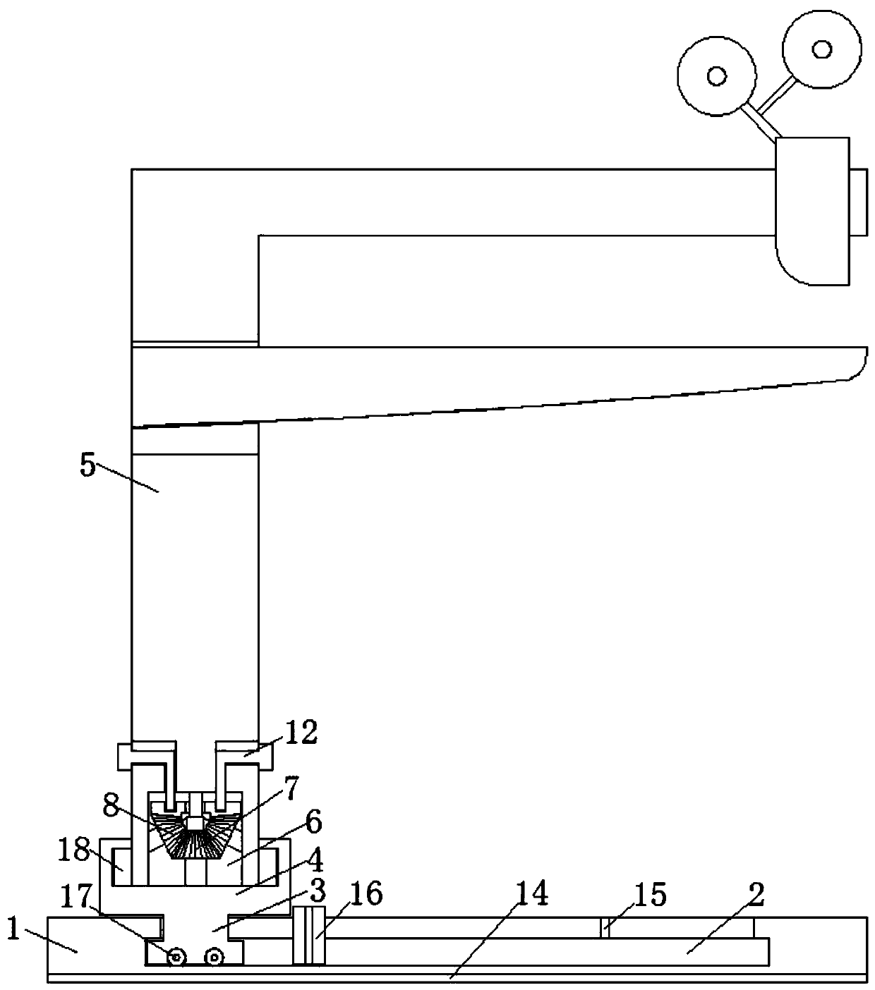 Manual box nailing machine facilitating angle adjustment
