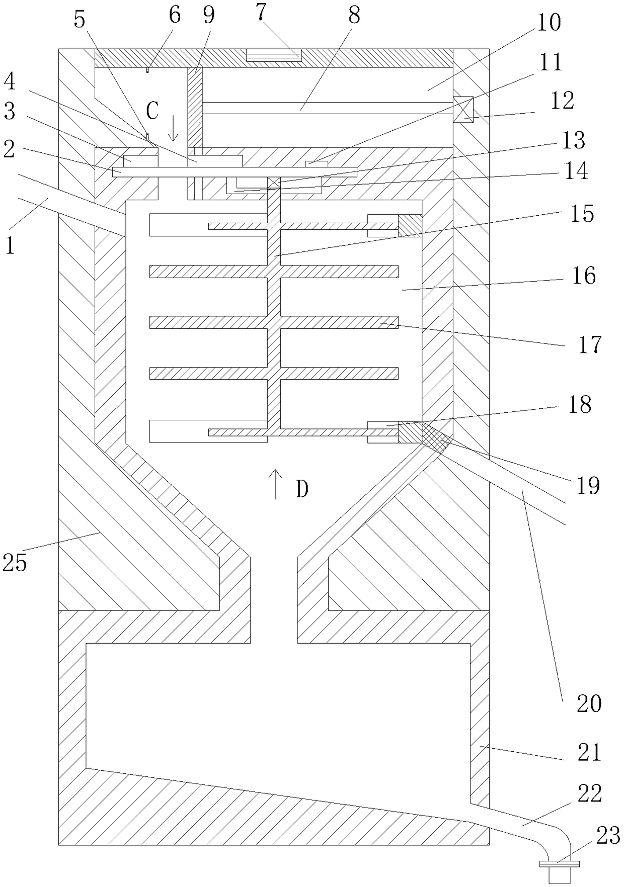 Water purification device with automatic feeding