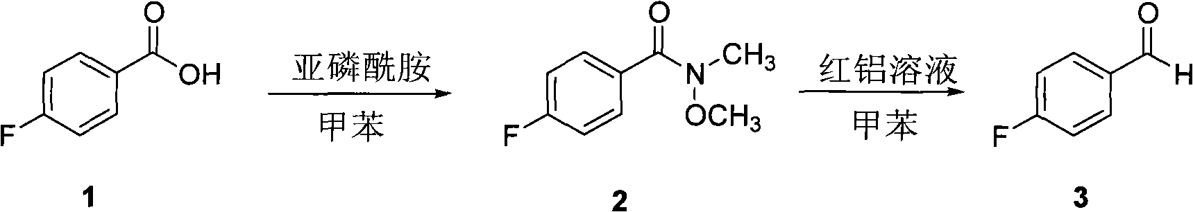 Method for preparing p-fluorobenzaldehyde