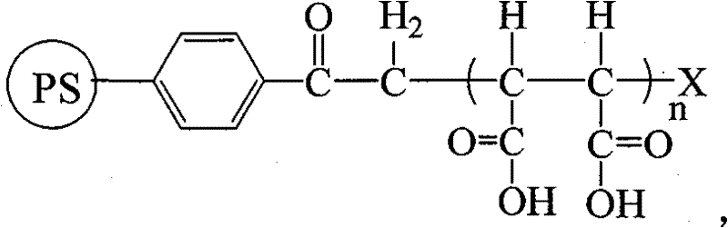 Polystyrene-graft-succinic carboxylic acid resin