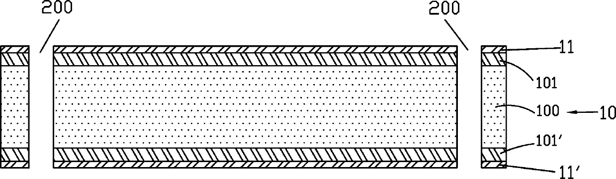 A processing method of a single-sided embedded printed circuit board of a coreless board