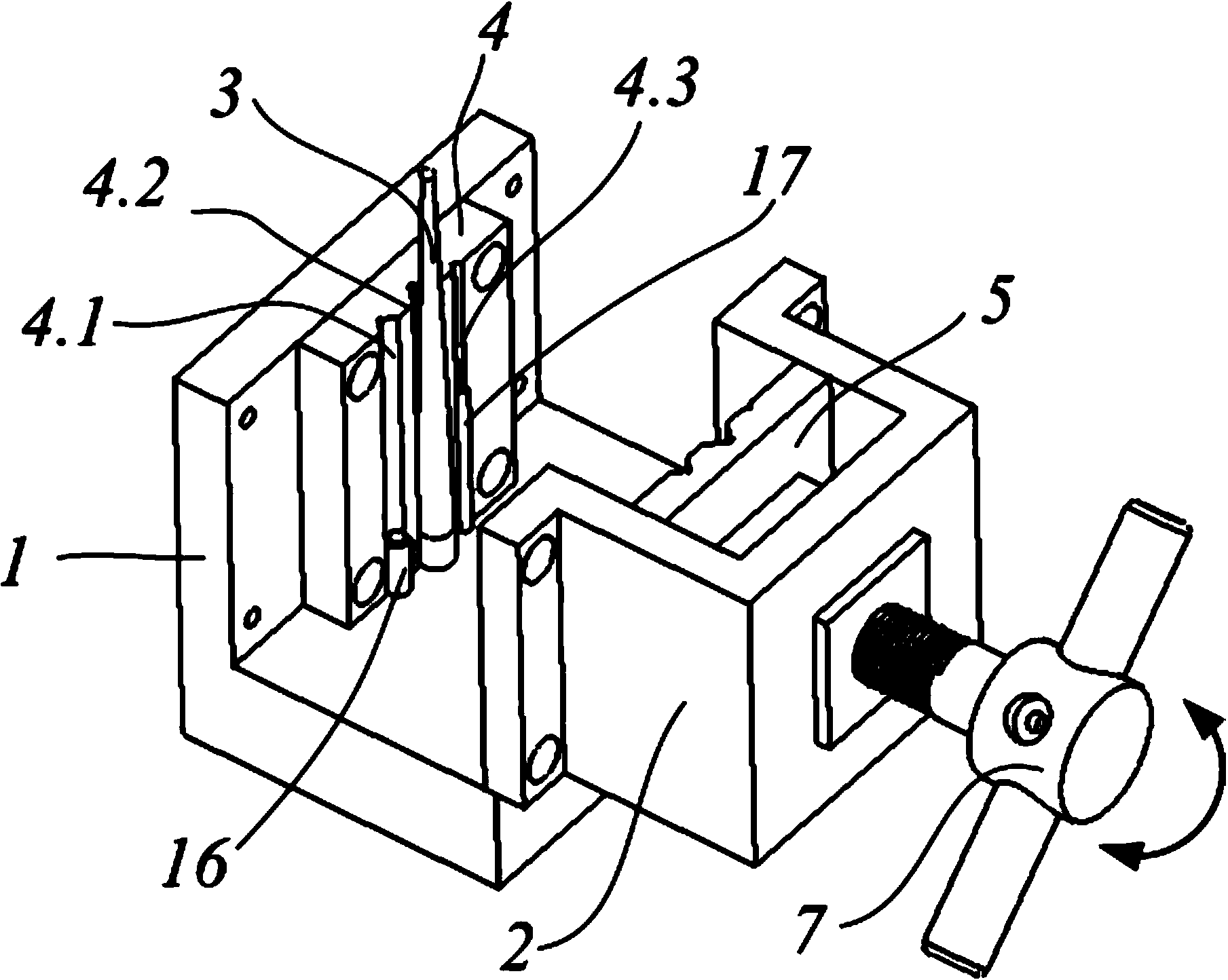 Clamping device for small-sized rod-type elastic part