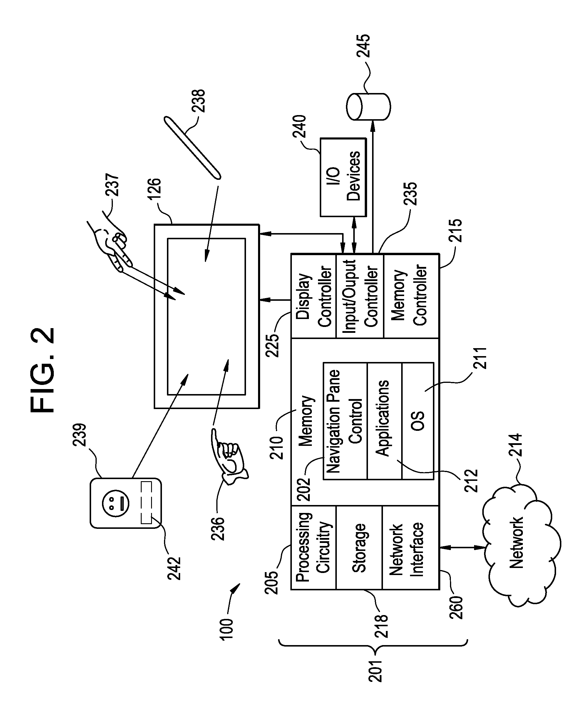 Navigation control for a tabletop computer system