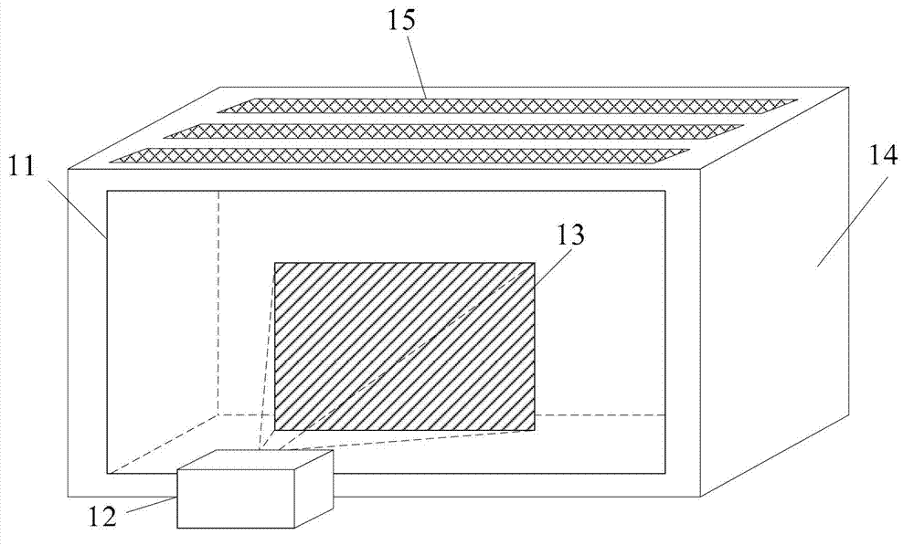Transparent display device testing method and device