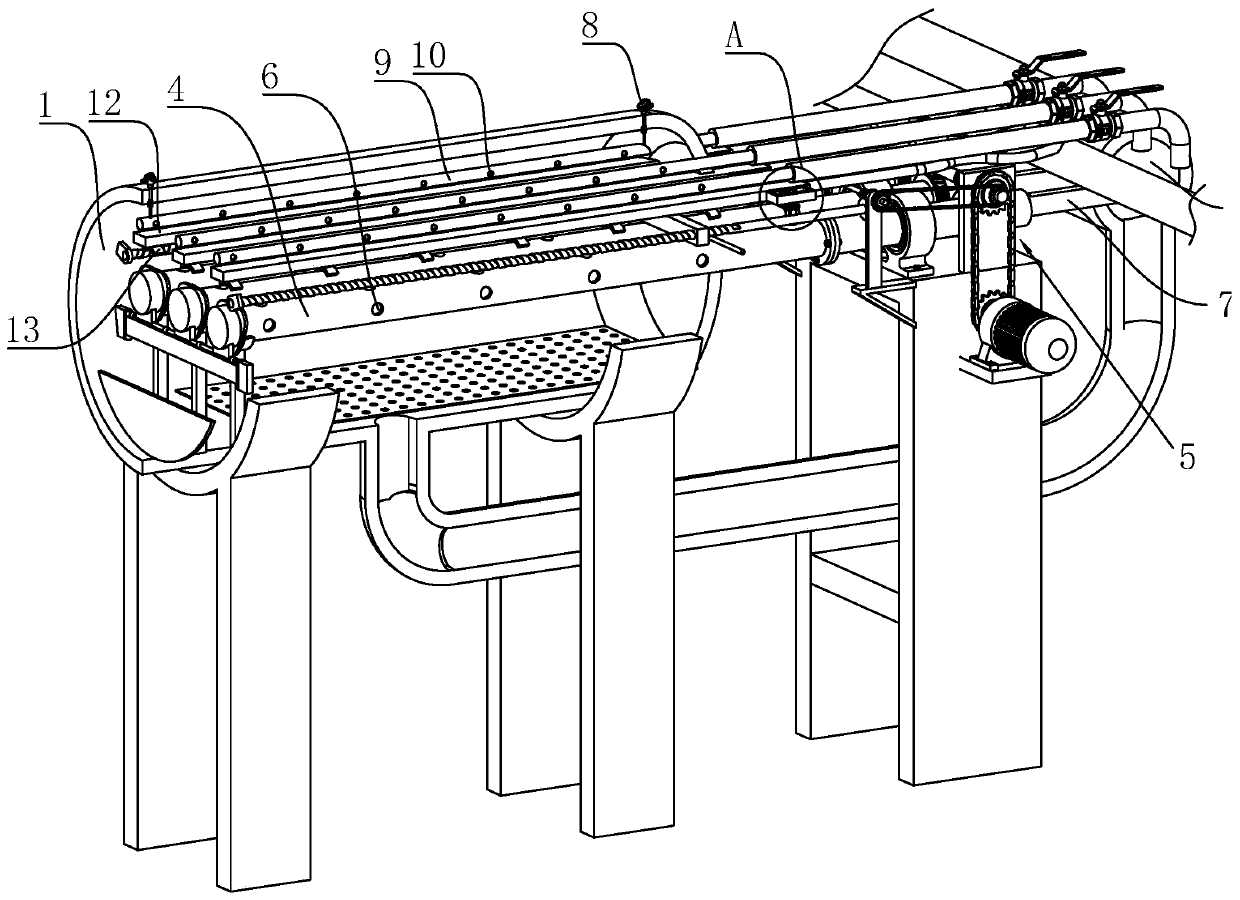 Printing and dyeing device and printing and dyeing process for high-color-fastness cotton yarn