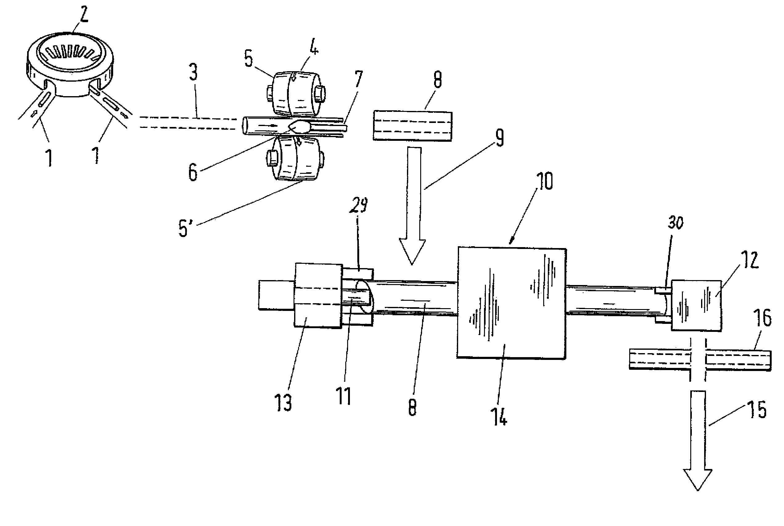 Method of making a seamless hot-finished steel pipe, and device for carrying out the method