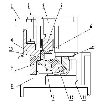 Composite flanging mechanism of stamping die