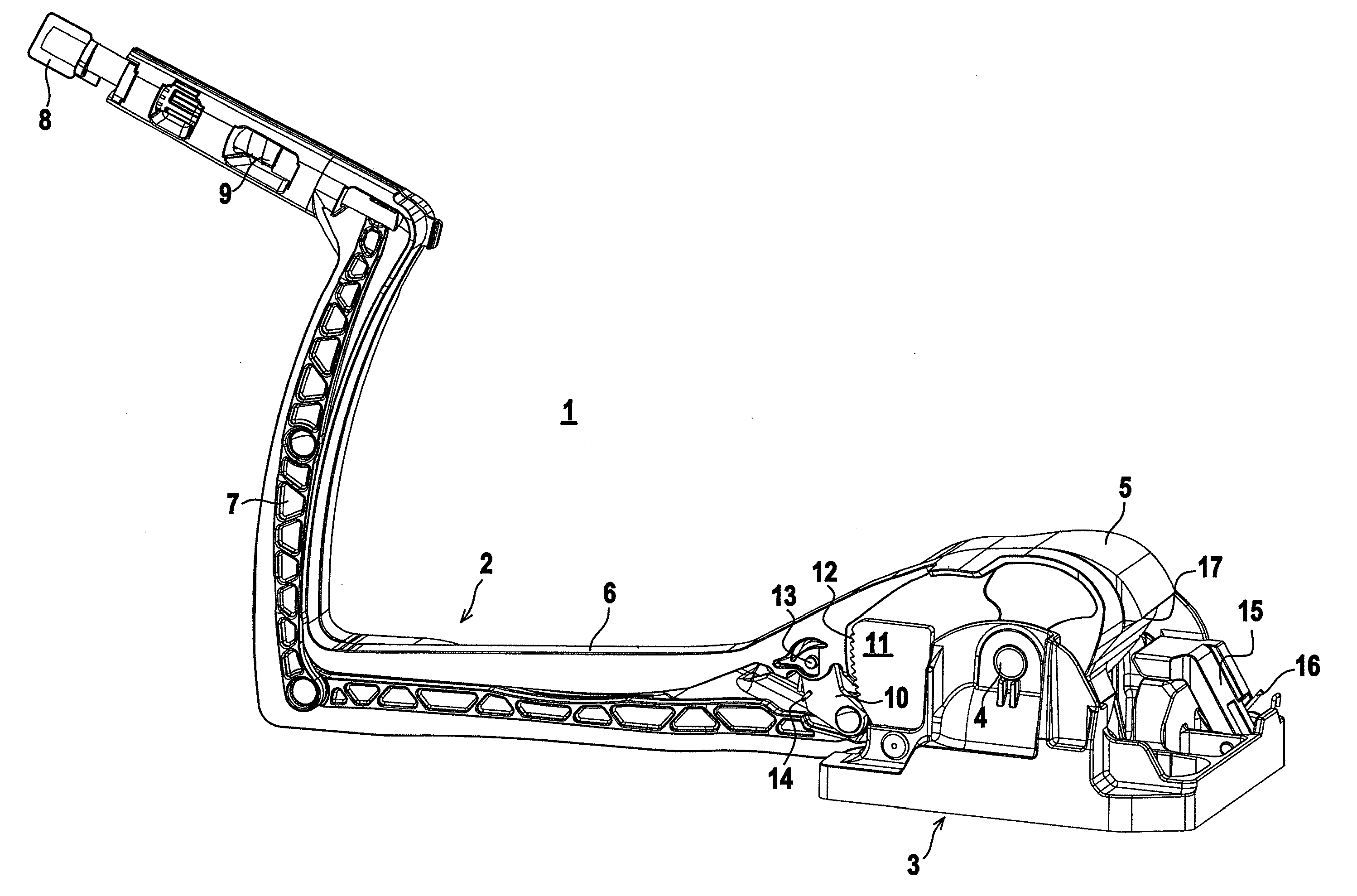 Operating mechanism for a parking brake