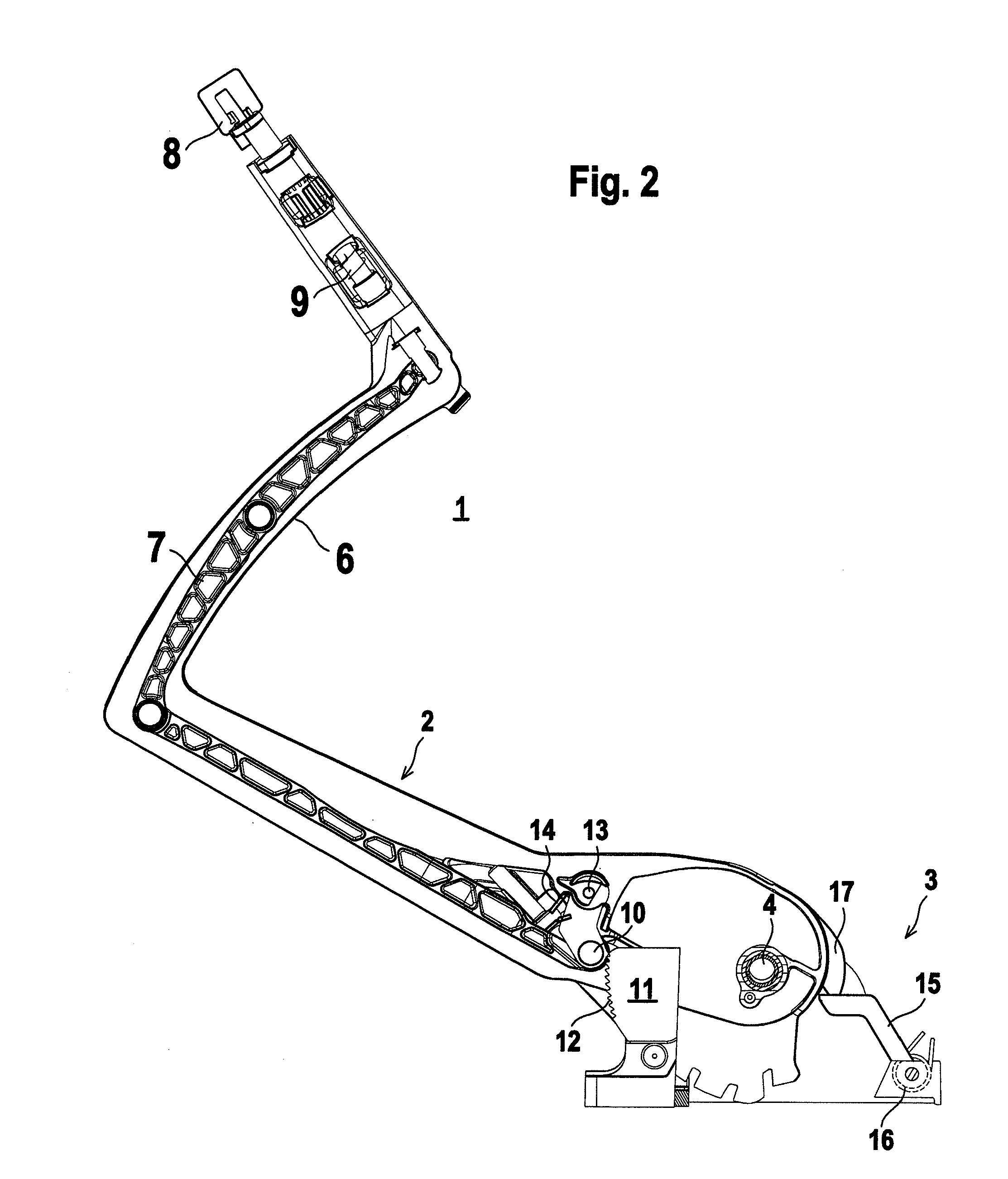 Operating mechanism for a parking brake