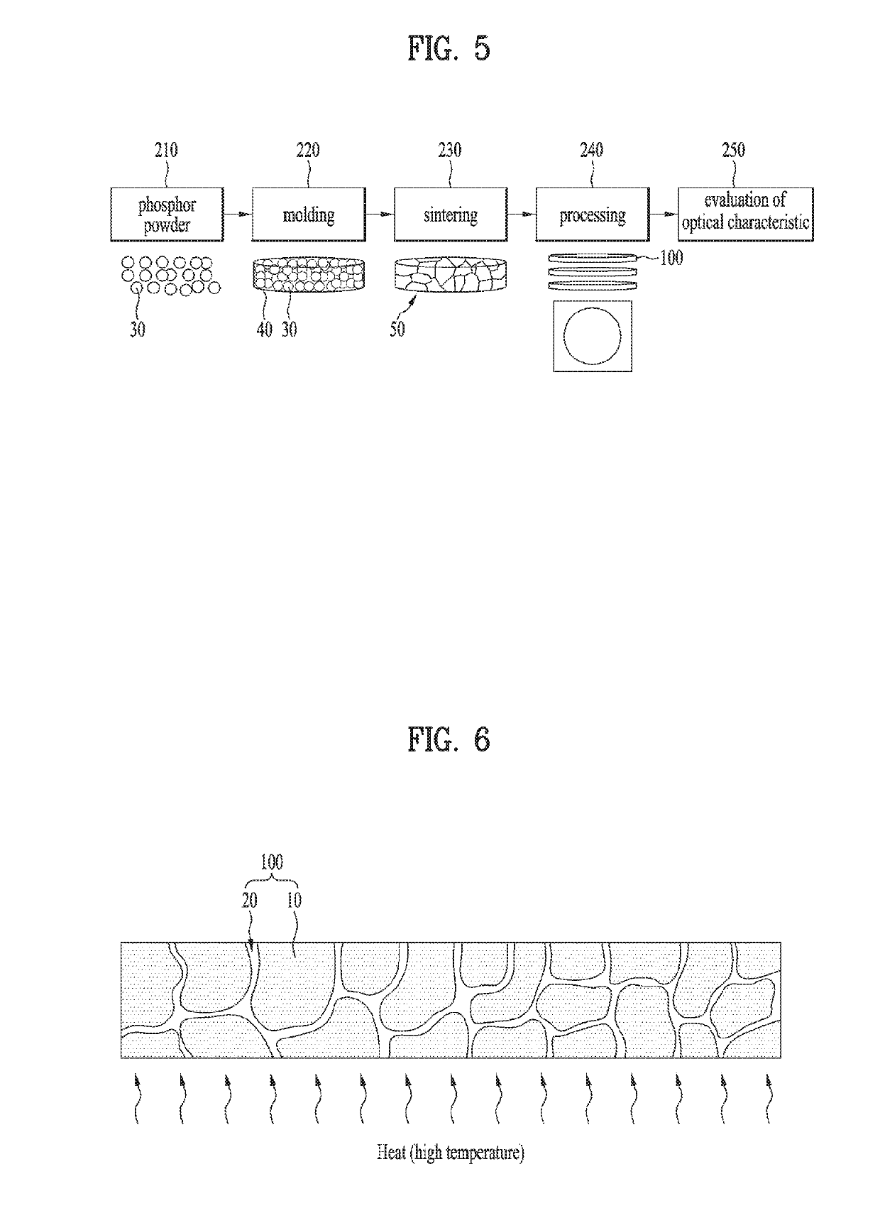 Polycrystalline phosphor film, preparation method therefor, and vehicle lamp device using same