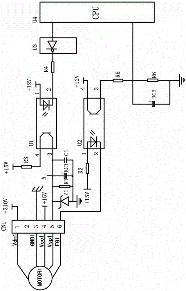 DC brushless motor air conditioning system control circuit