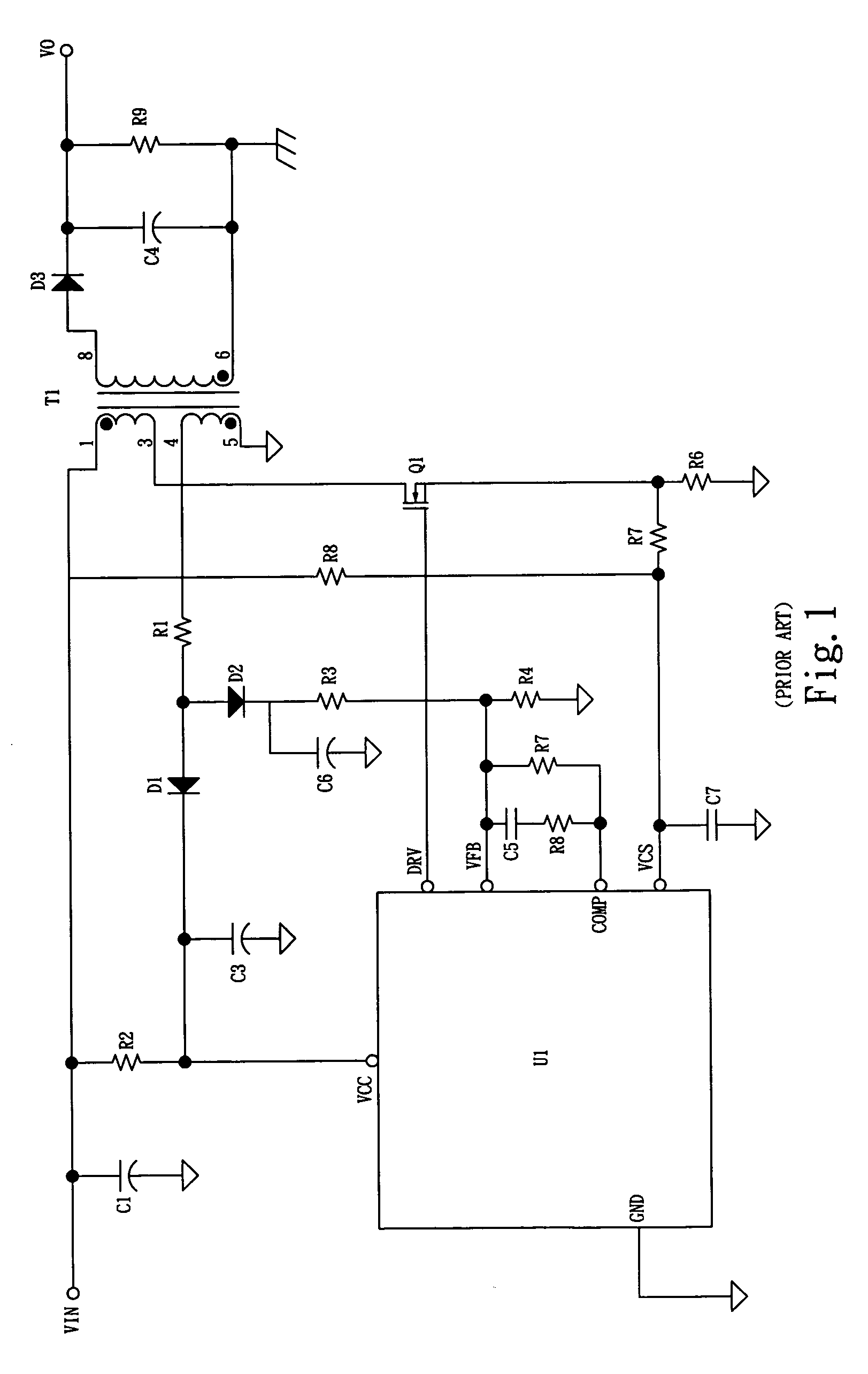Primary-side feedback switching power supply