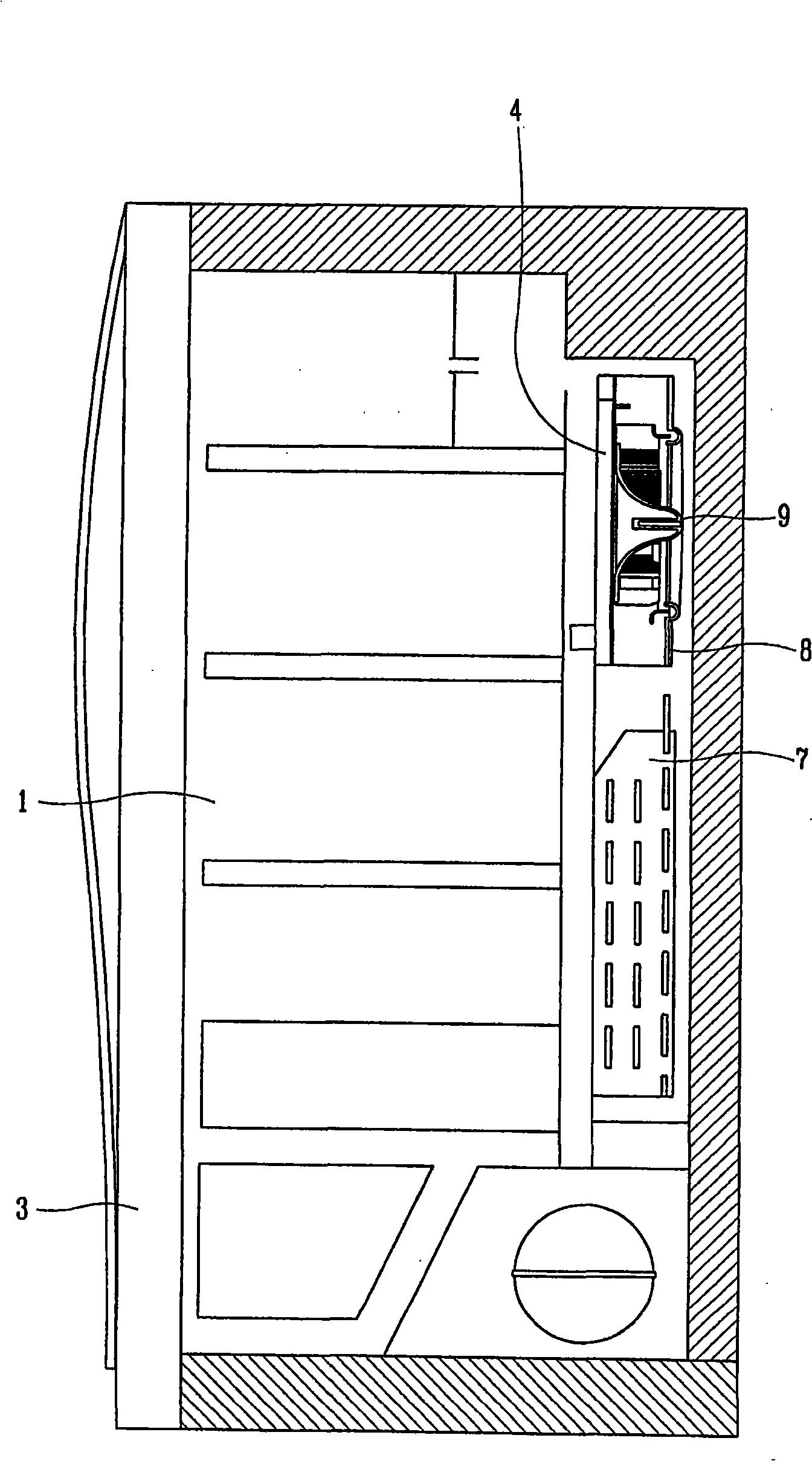 Turbo fan for blowing and refrigerator having the same