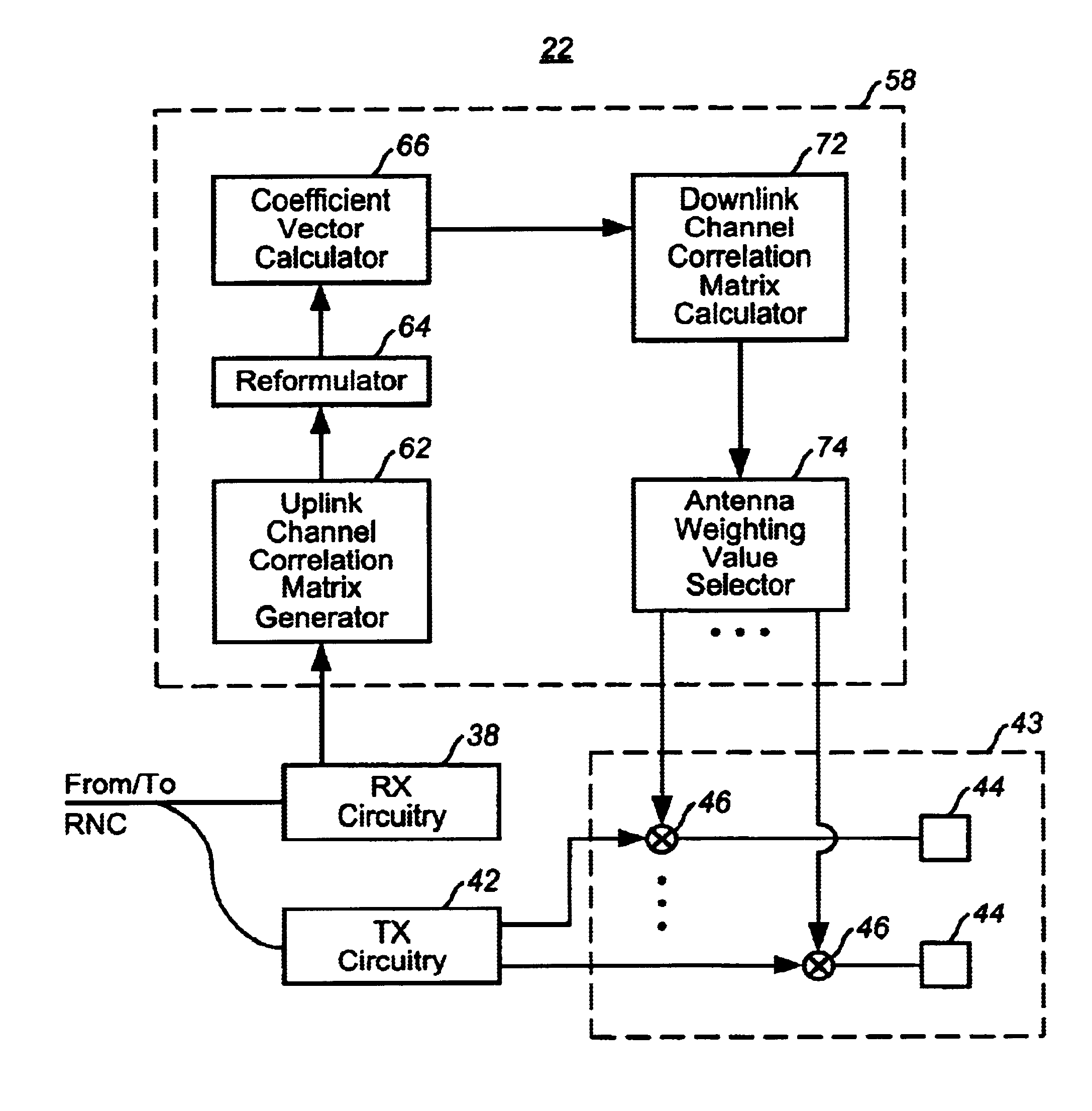 Apparatus, and associated method, for selecting antenna pattern configuration to be exhibited by an antenna assembly of a communication station