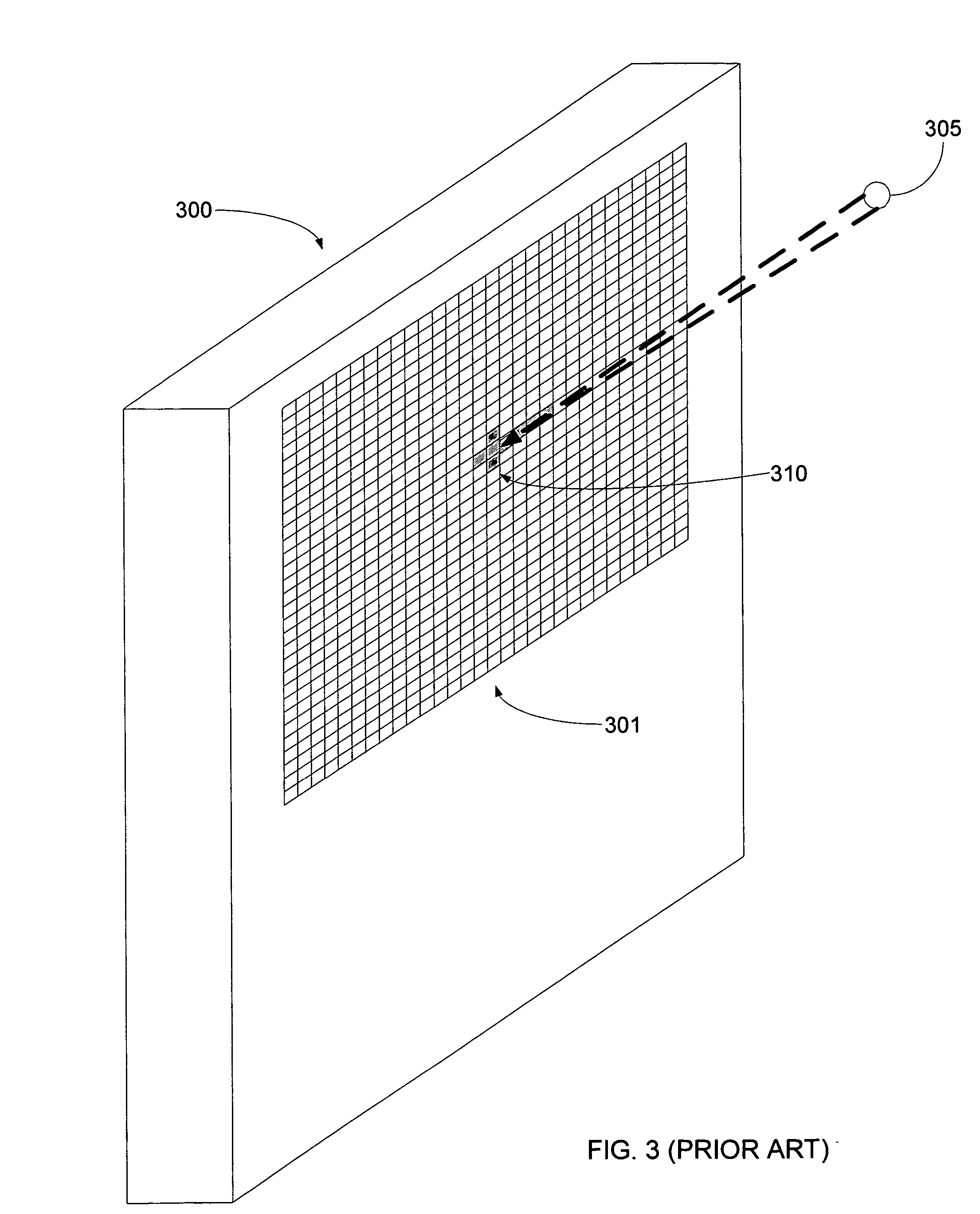 Fissile material detector having an array of active pixel sensors