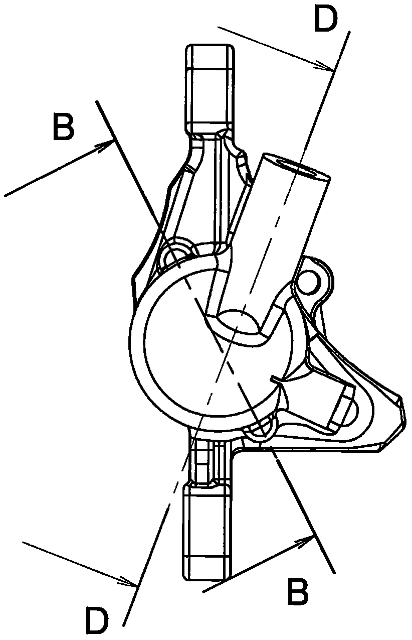 Bicycle single-side oil pressure disc brake lower pump