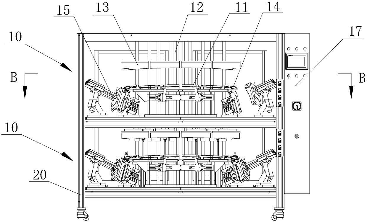 Automatic pressing assembling device and method for spoiler