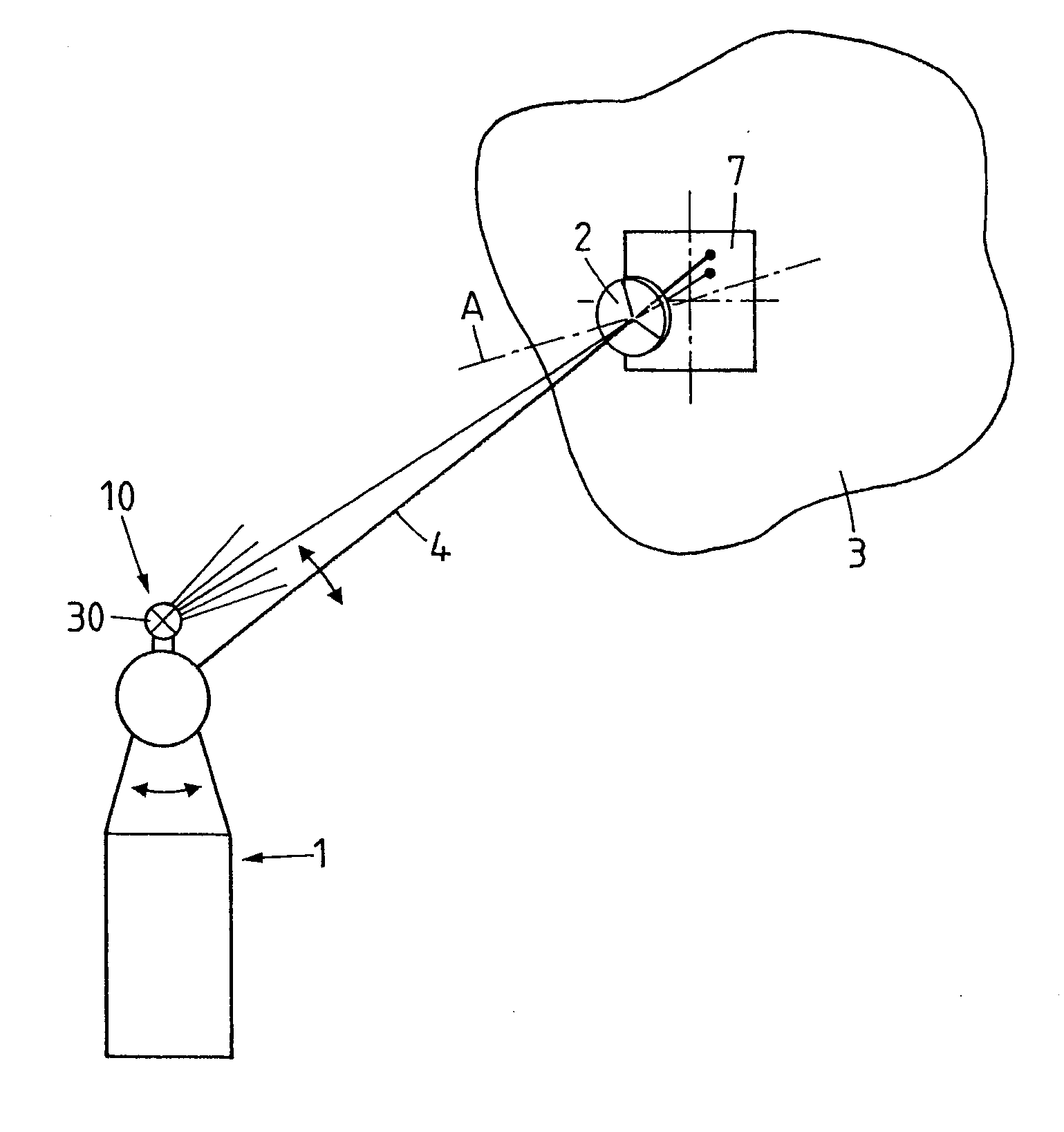 Measurement system for determining six degrees of freedom of an object