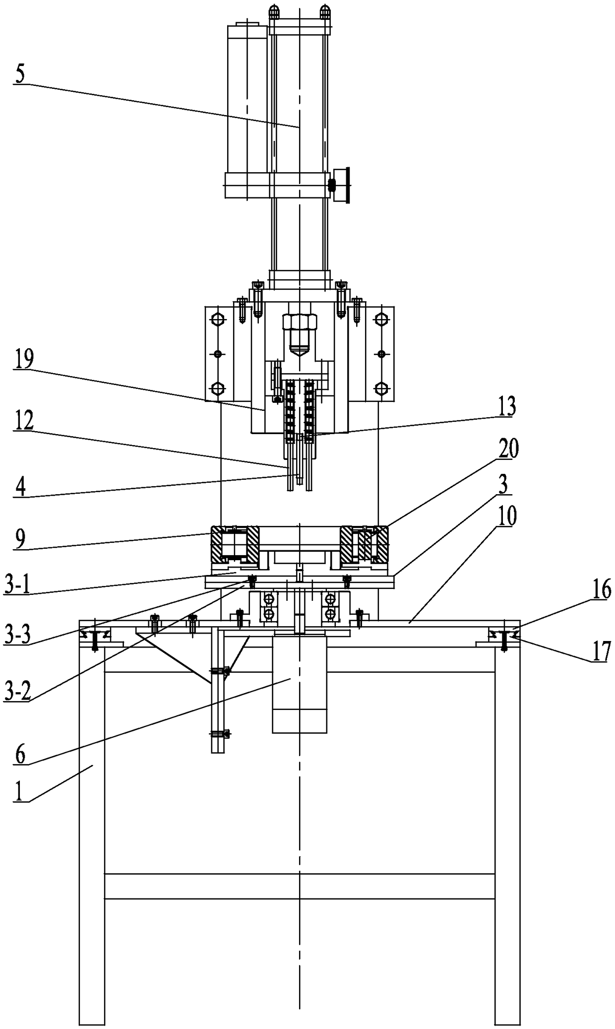 Electric riveting machine for bearing retainer